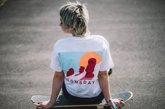 Easter island white tshirt