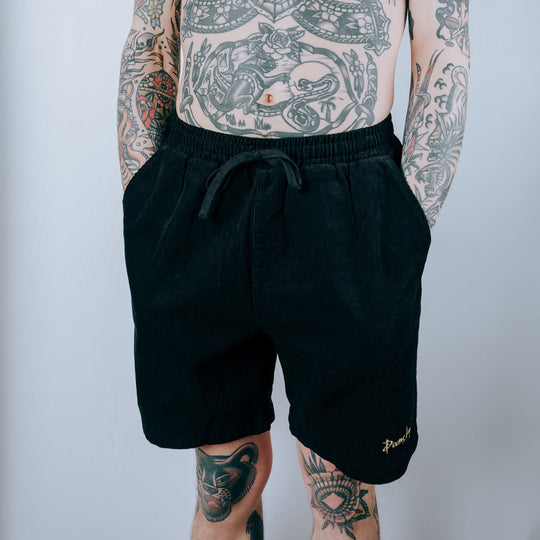 Doomsday Corduroy Shorts - Black