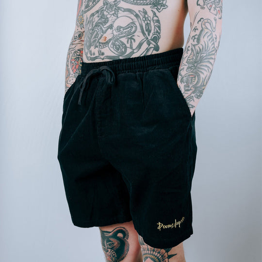 Doomsday Corduroy Shorts - Black