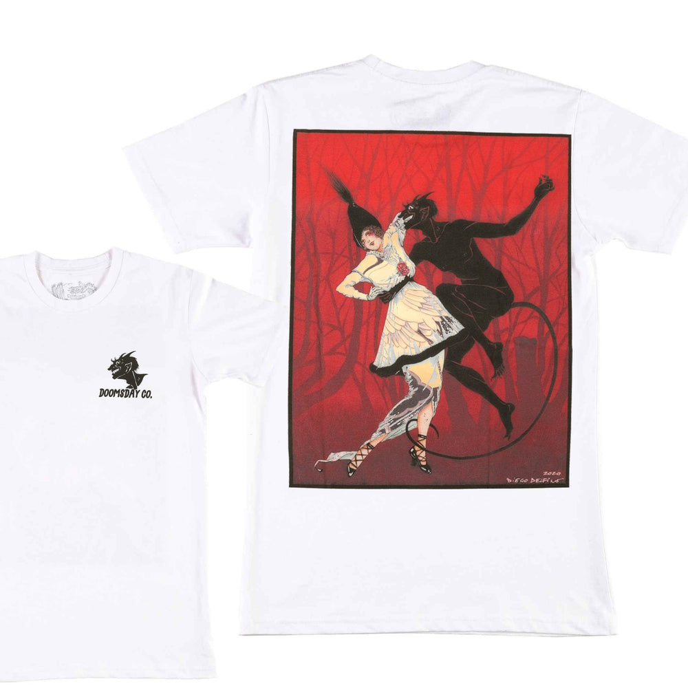 Pain1666 Dance With the Devil Off White T-shirt | Graphic T-shirt