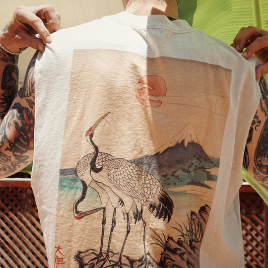 Mount Fuji Heavy faded bone Tank
