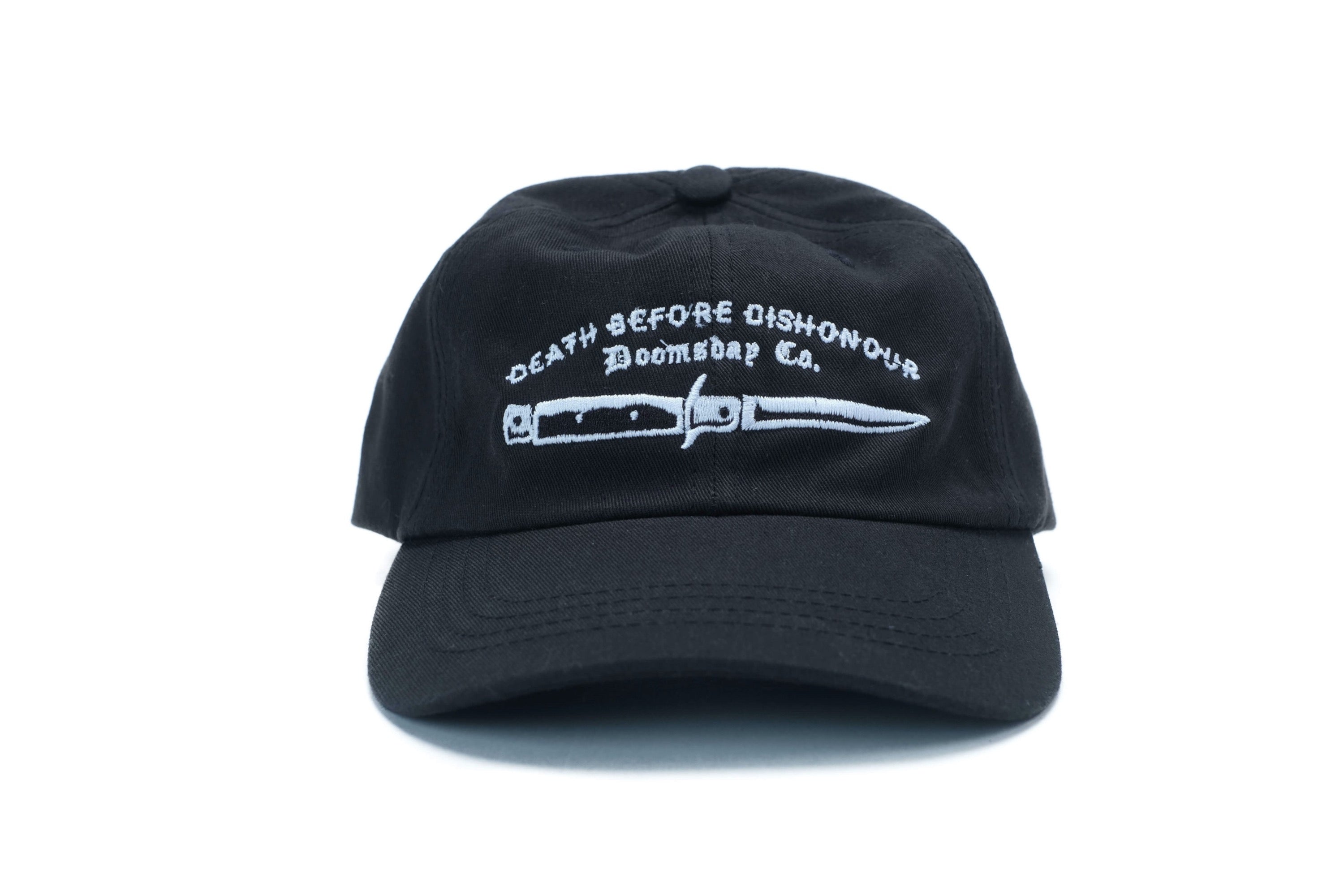 Death before dishonour black dad cap - doomsdayco black dad cap