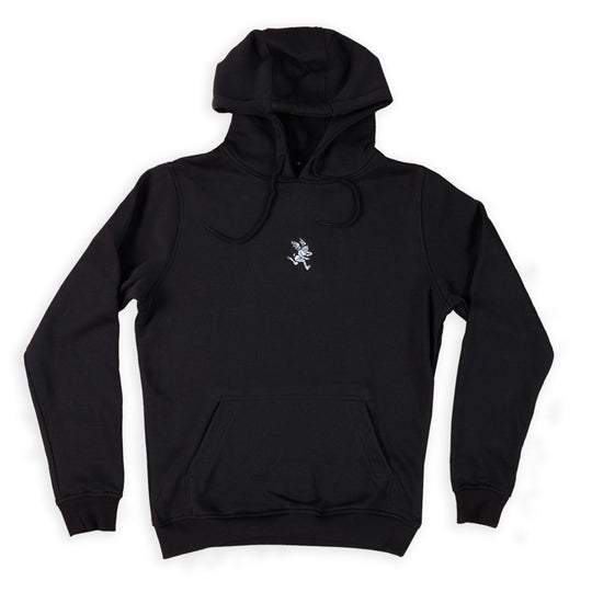 David devil embroidered hoodie - doomsdayco black hoodie