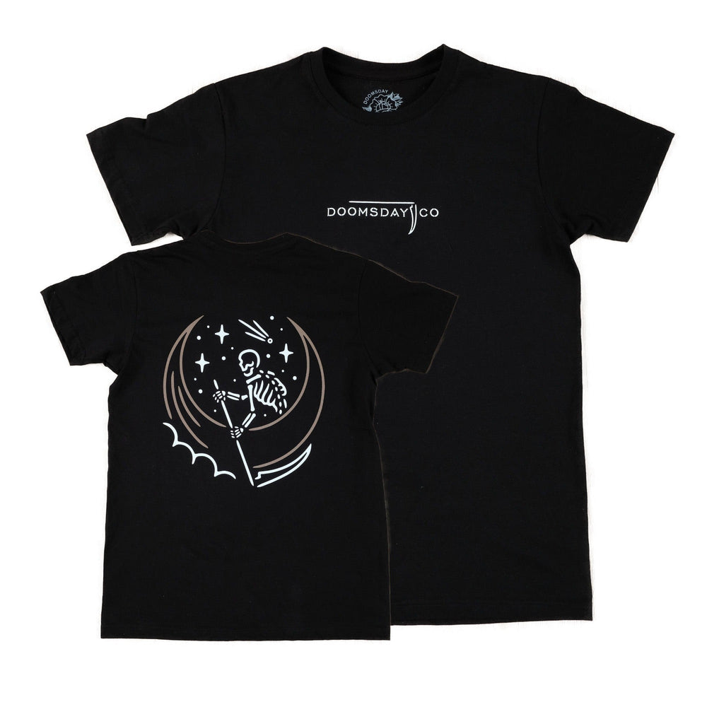 Skele-moon Black T-shirt | Graphic T-shirt | Tattoo Inspired