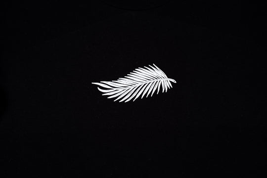 Tony blue Arms cobra design on black T-shirt close up - doomsdayco Tony blue Arms cobra black T-shirt close up