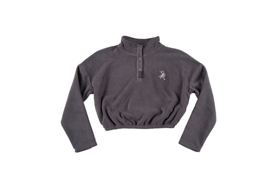 David devil charcoal cropped fleece - doomsdayco cropped fleece