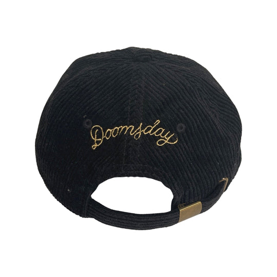 Panther Corduroy 6 Panel Cap - Black