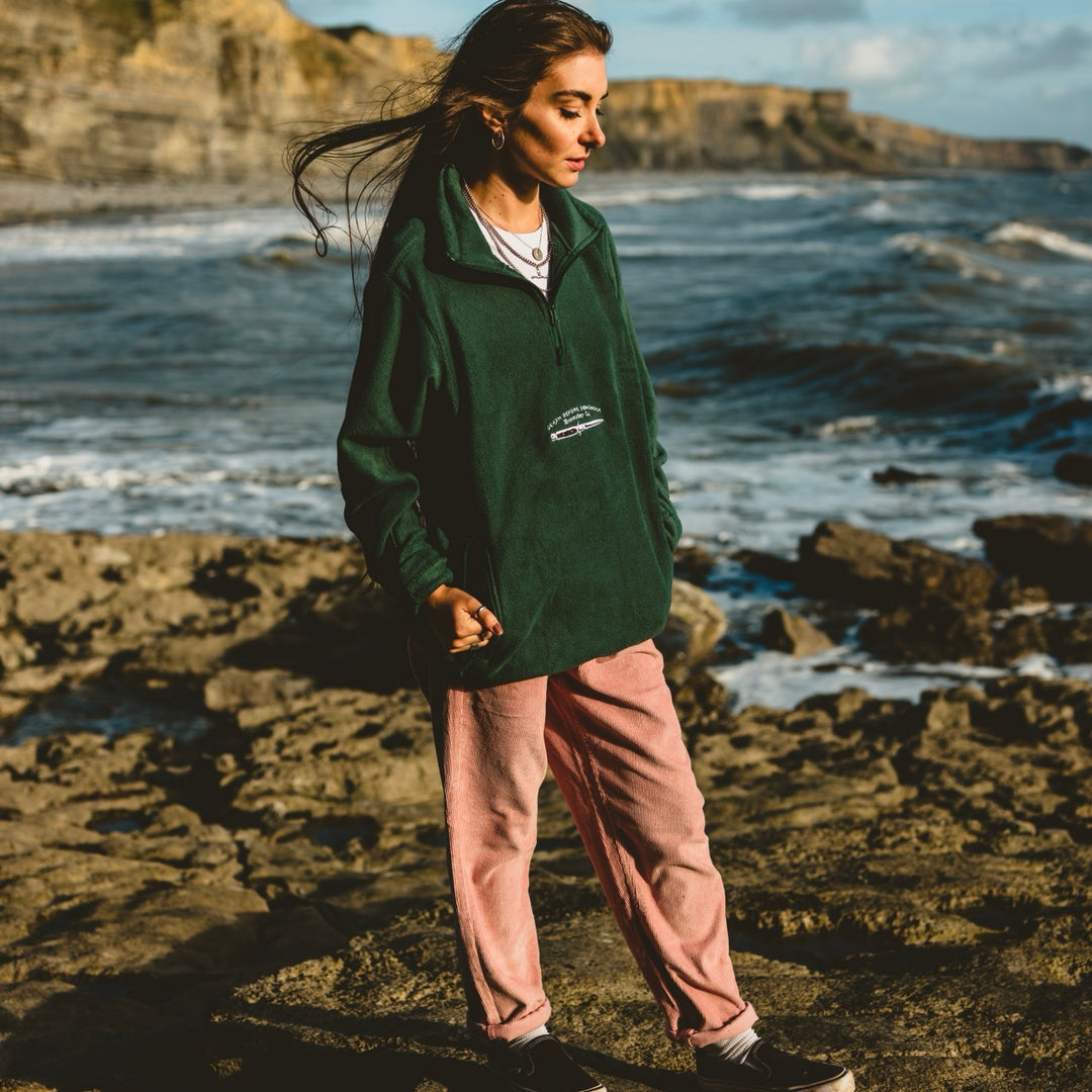 Dishonour ¼ Zip Fleece - Green