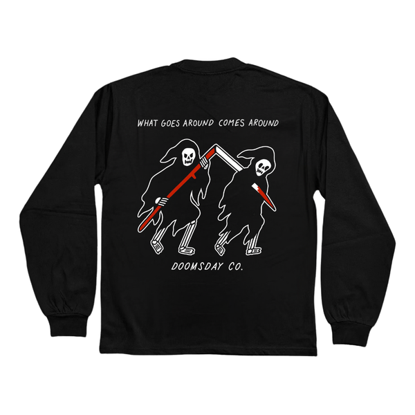 What Goes Around Black Heavy Long Sleeve