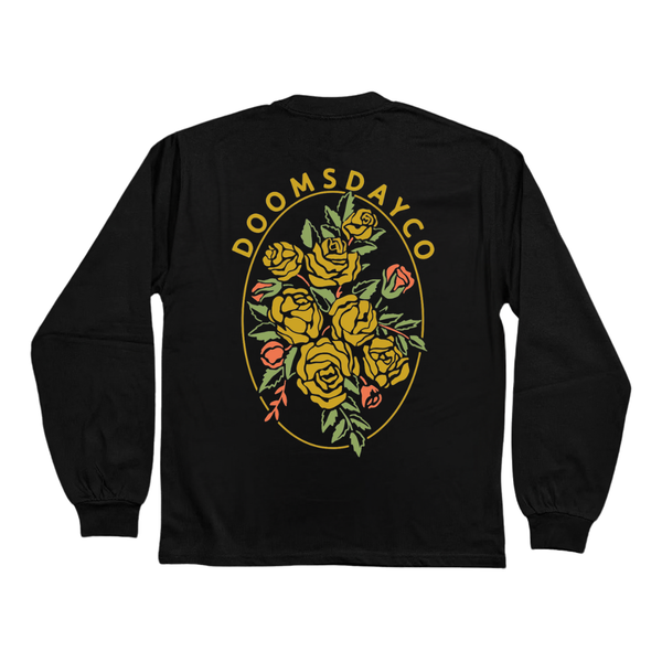 Fleurs Black Heavy Long Sleeve