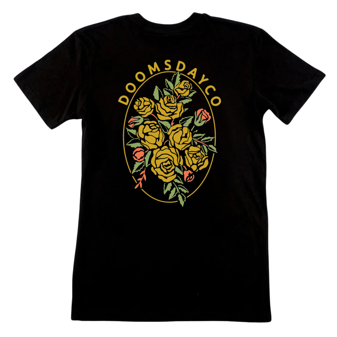 Fleurs Black T-Shirt