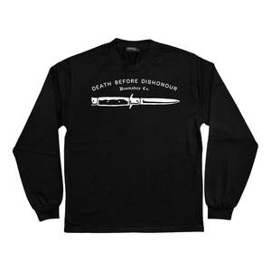 Death Before Dishonour Dagger Black Heavy Long Sleeve