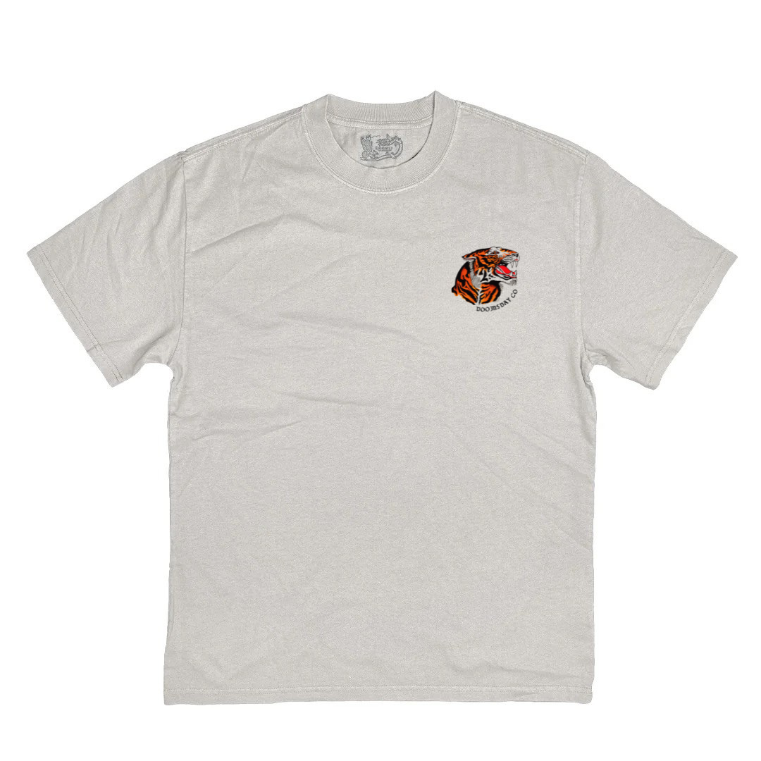 Tony Blue Arms Flash Heavy Faded White T-Shirt