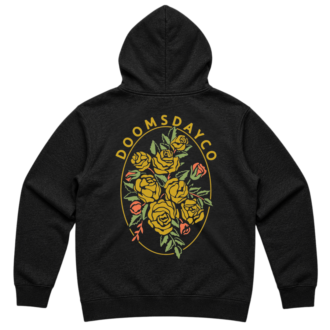 Fleurs Black Hoodie