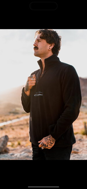 Dishonour ¼ Zip Fleece - black