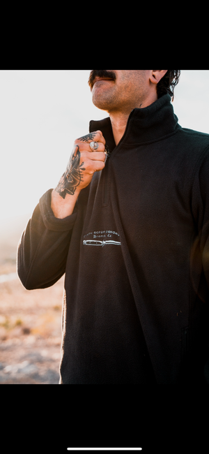 Dishonour ¼ Zip Fleece - black