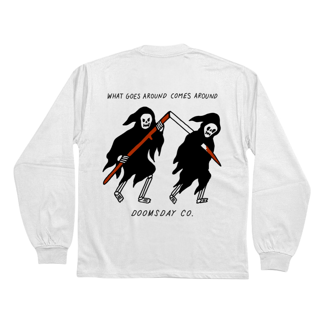 What Goes Around White Heavy Long Sleeve