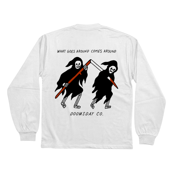 What Goes Around White Heavy Long Sleeve