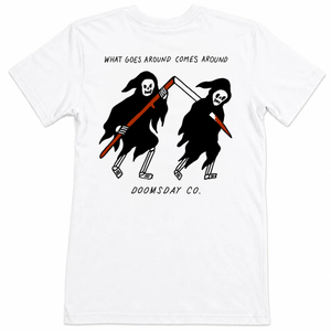 What Goes Around White T-Shirt
