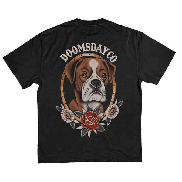 Boxer Faded Black Heavy Tee