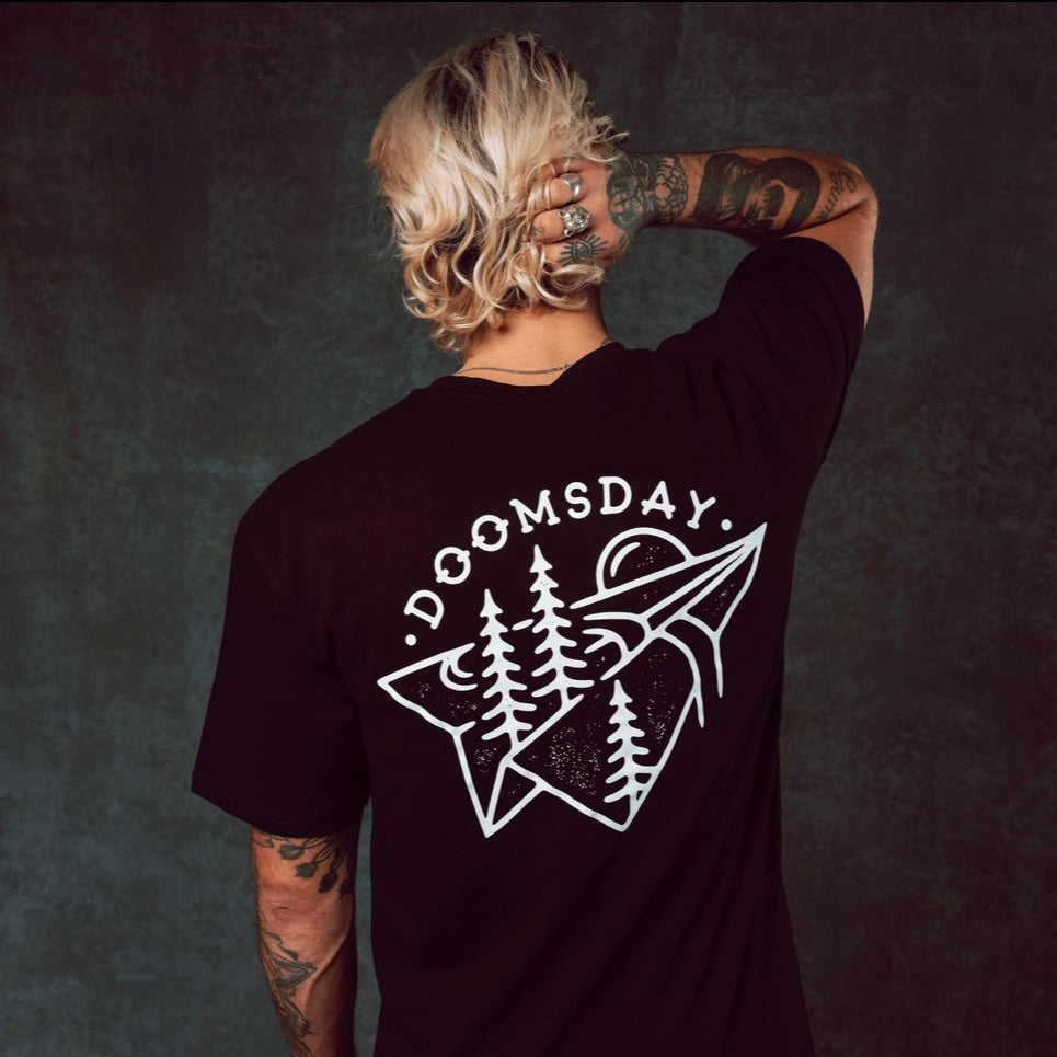 Paper Plane Black Tshirt