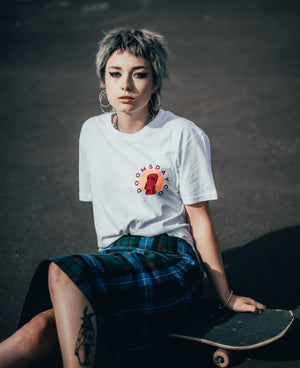 Easter island white tshirt