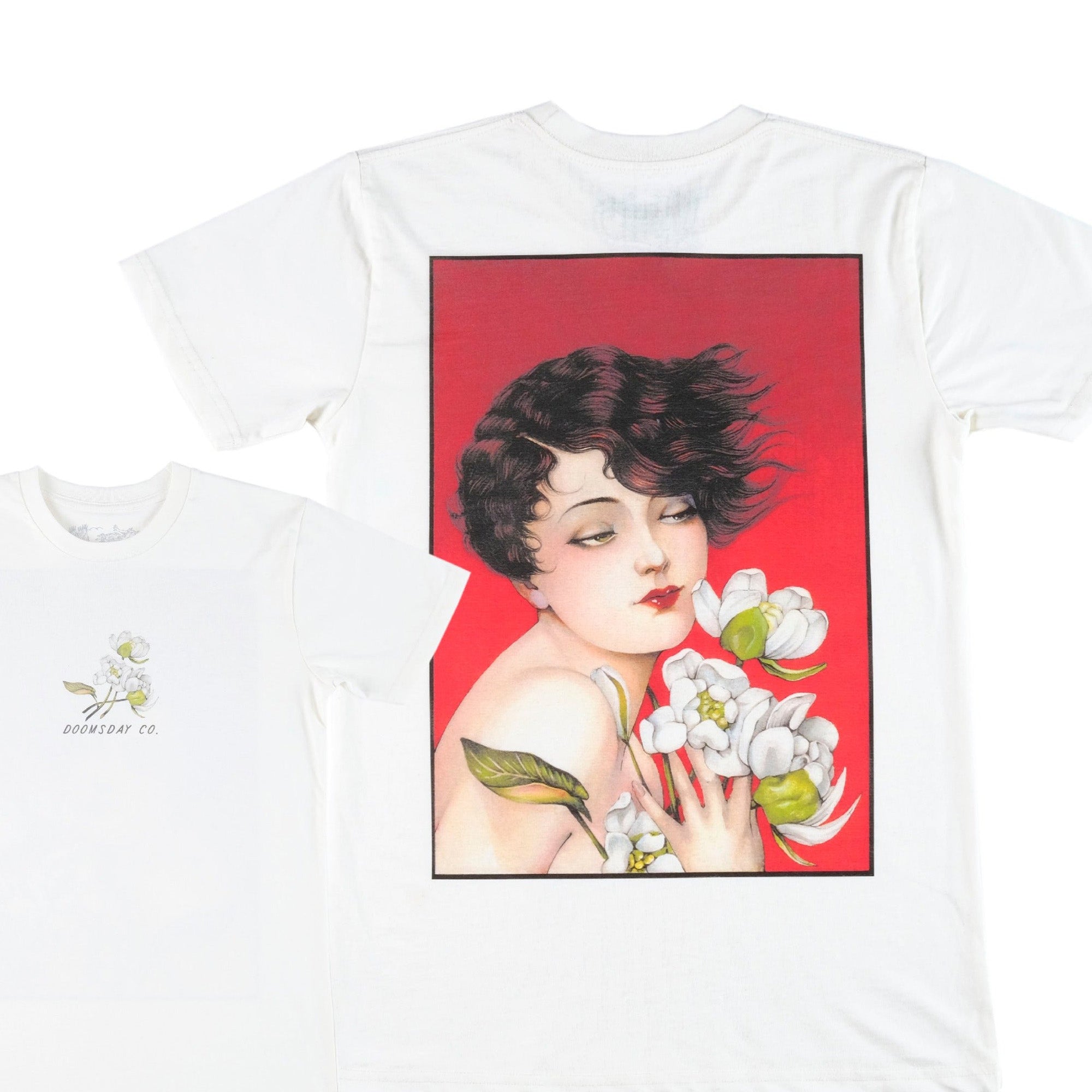 Pain1666 Flower Girl Off-White T-Shirt | Traditional Tattoo