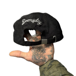 Black Corduroy cowboy dad cap
