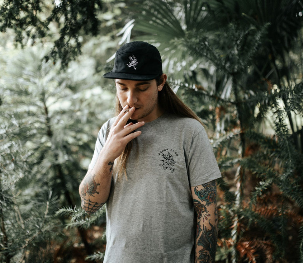 Baldo Bonsai Grey Hoodie | Japanese Tattoo Inspired Clothing