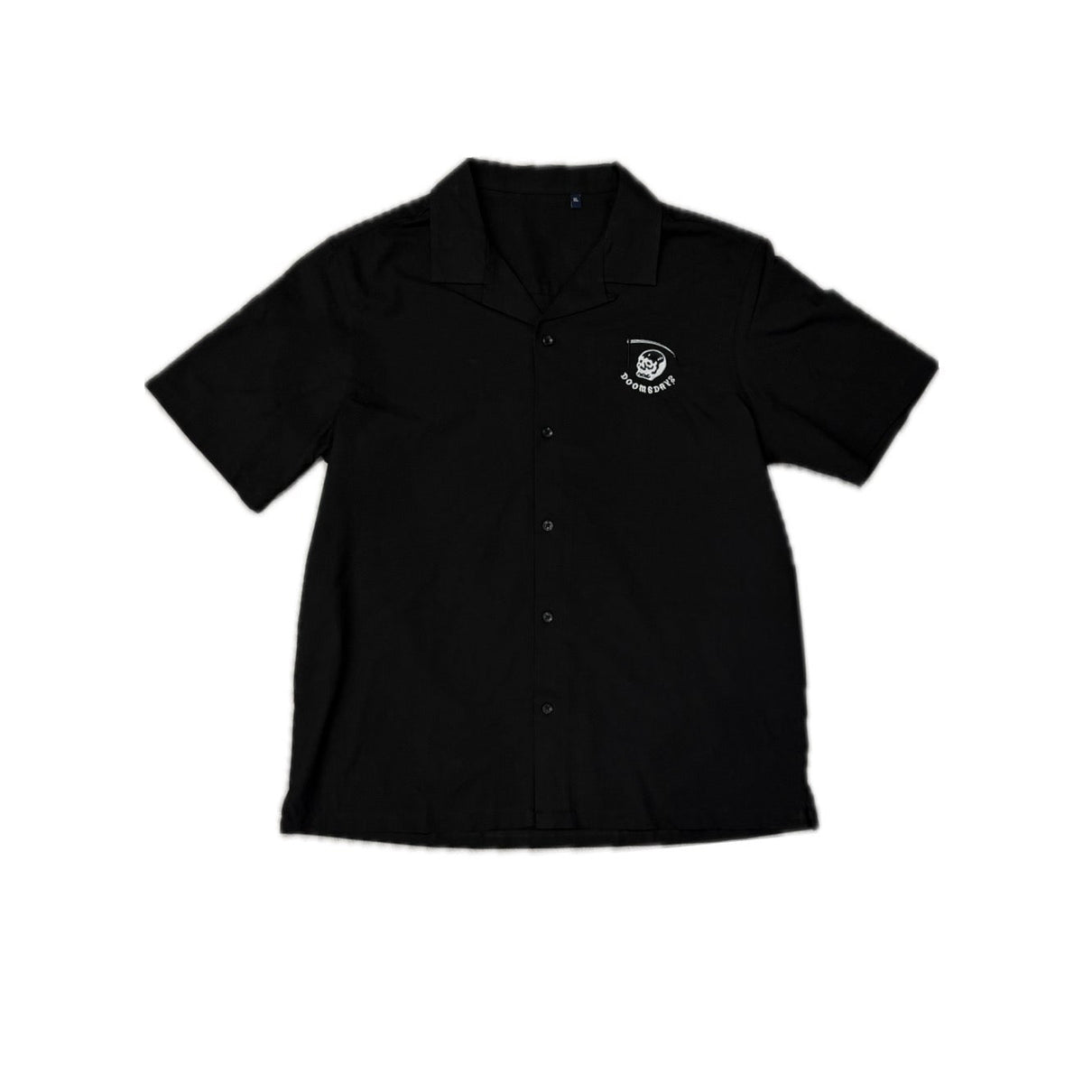 Black Embroidered Cuban Shirt