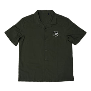 Khaki Embroidered Cuban Shirt