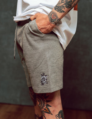 B+W Rose Jogger Shorts Grey
