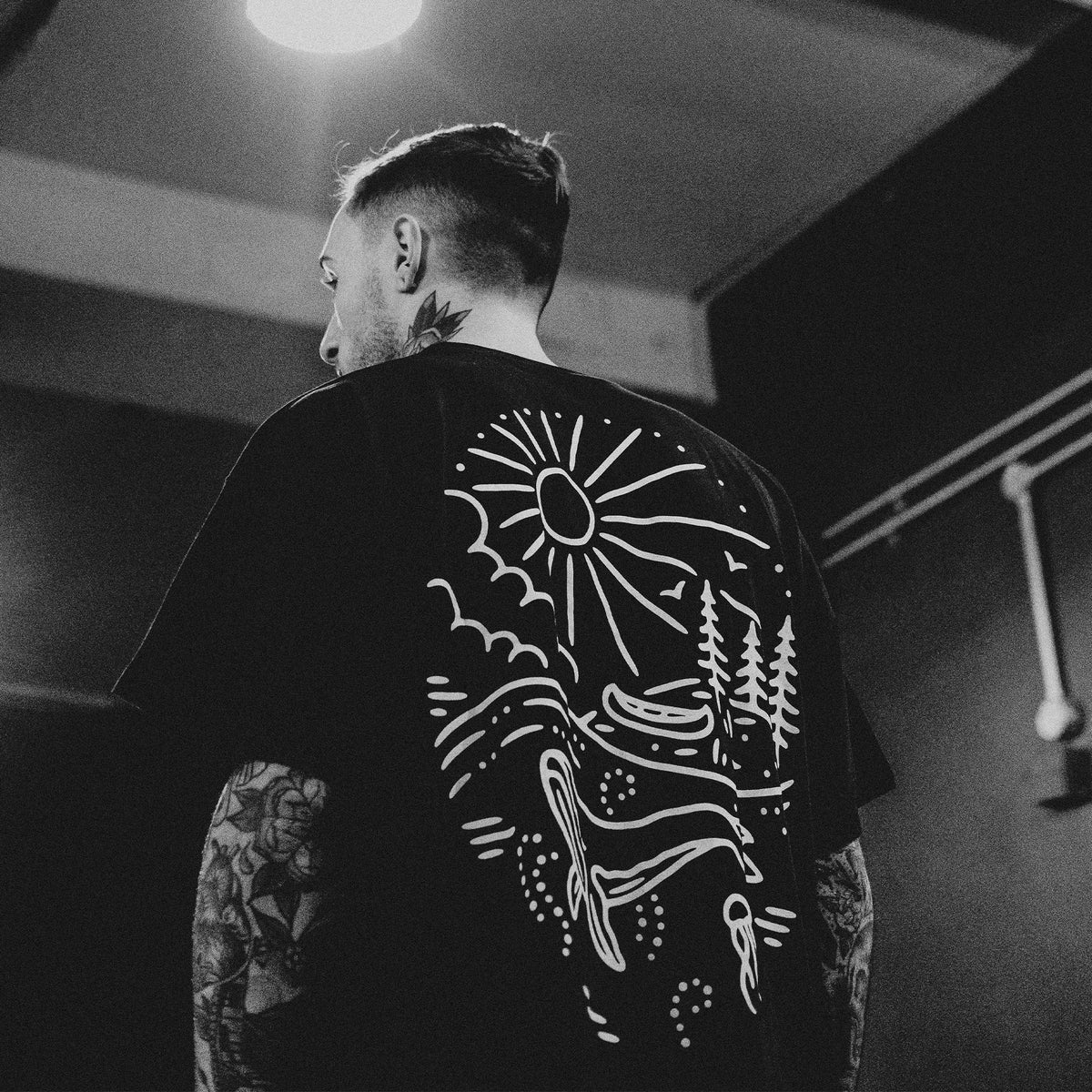 Lone Whale - Black T-Shirt