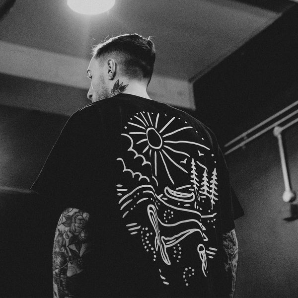 Lone Whale - Black T-Shirt