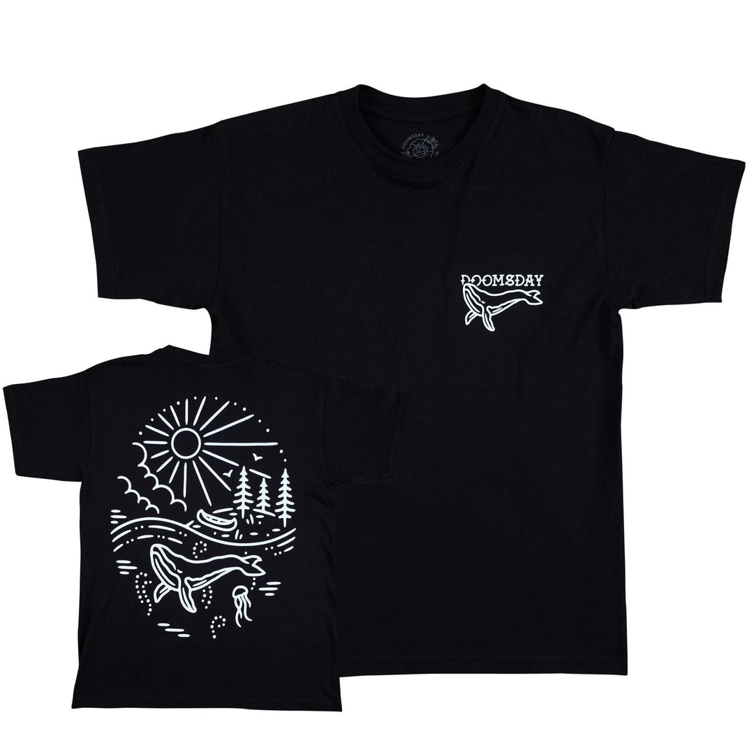 Lone Whale - Black T-Shirt