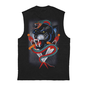 Panther Snake Heavy Faded Black Tank