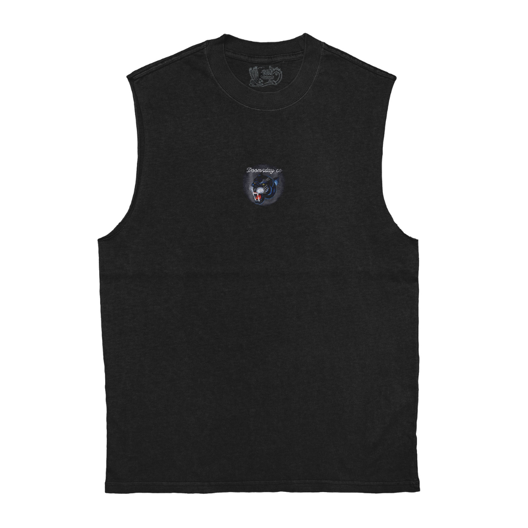 Panther Snake Heavy Faded Black Tank