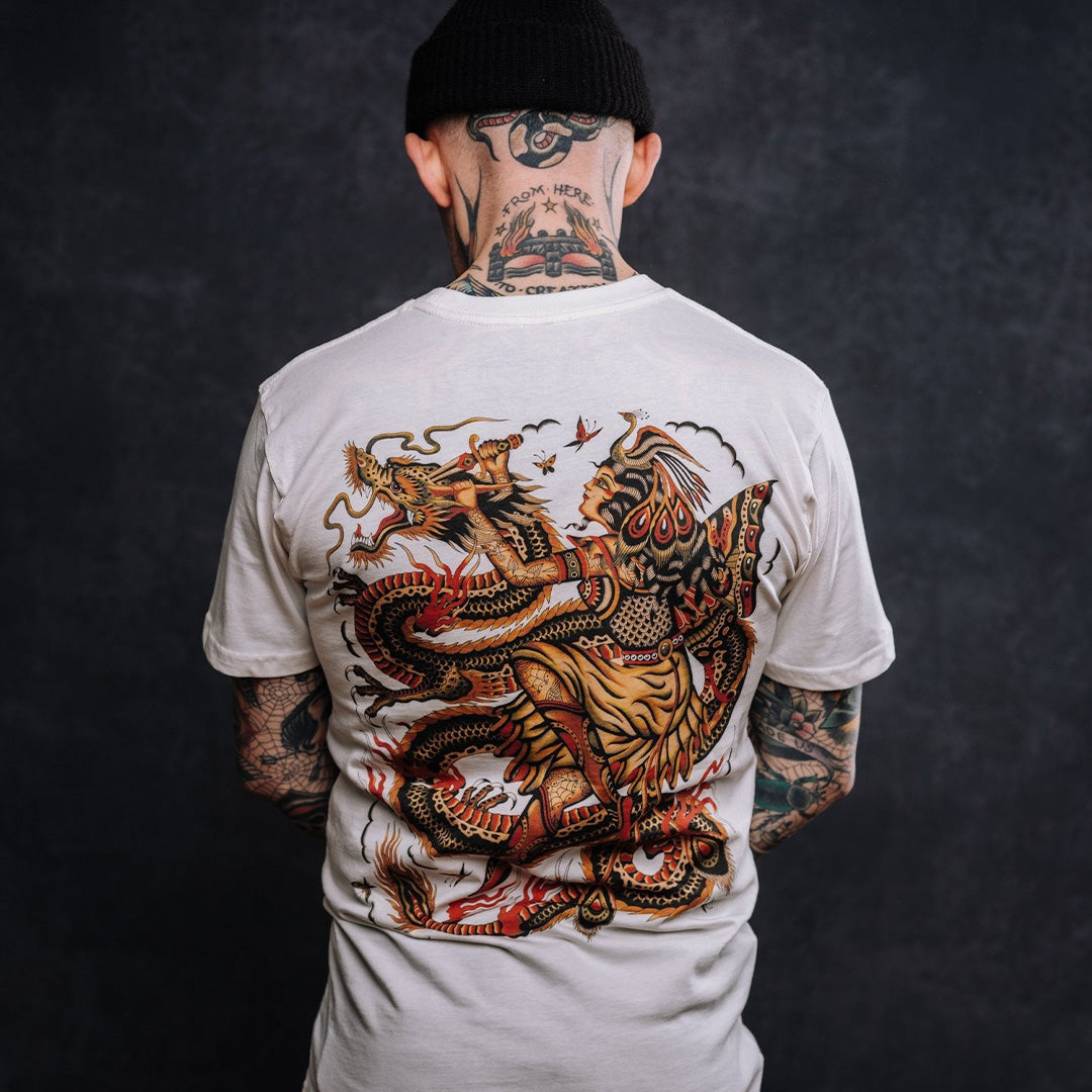 Samantha Fung Dragon Off White T-shirt ‐ Doomsday Co