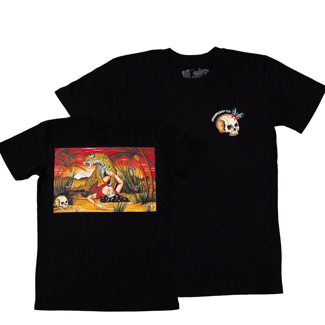 Taryn Tiger Black T-shirt ‐ Doomsday Co