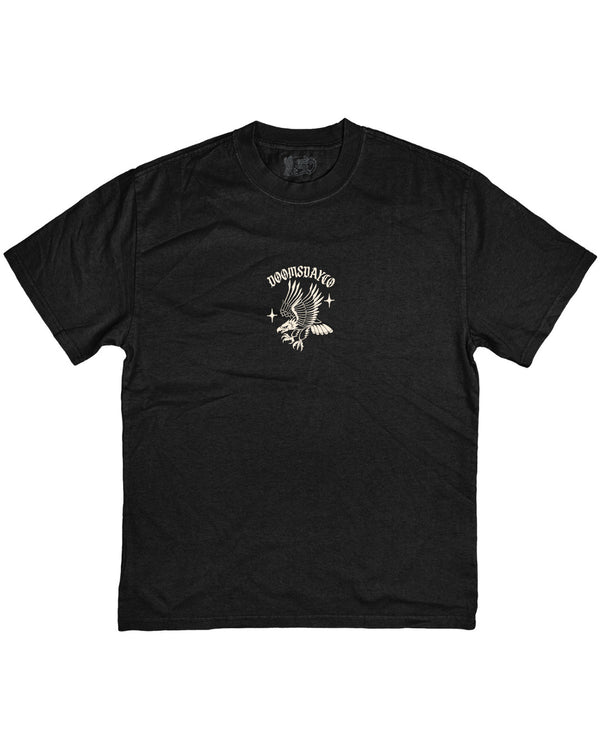 Trad Eagle Black Heavy Tee