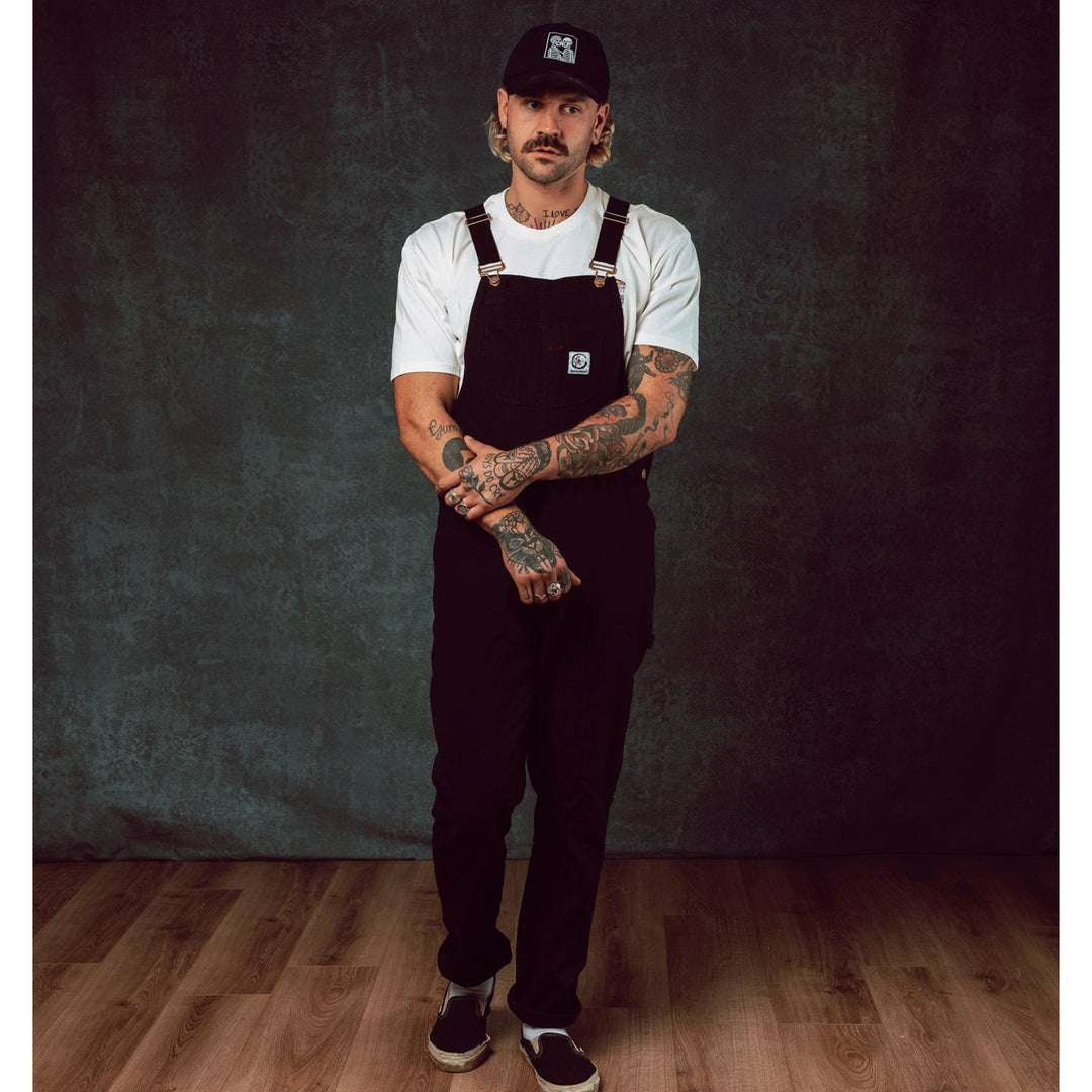 Canvas Dungarees - Black
