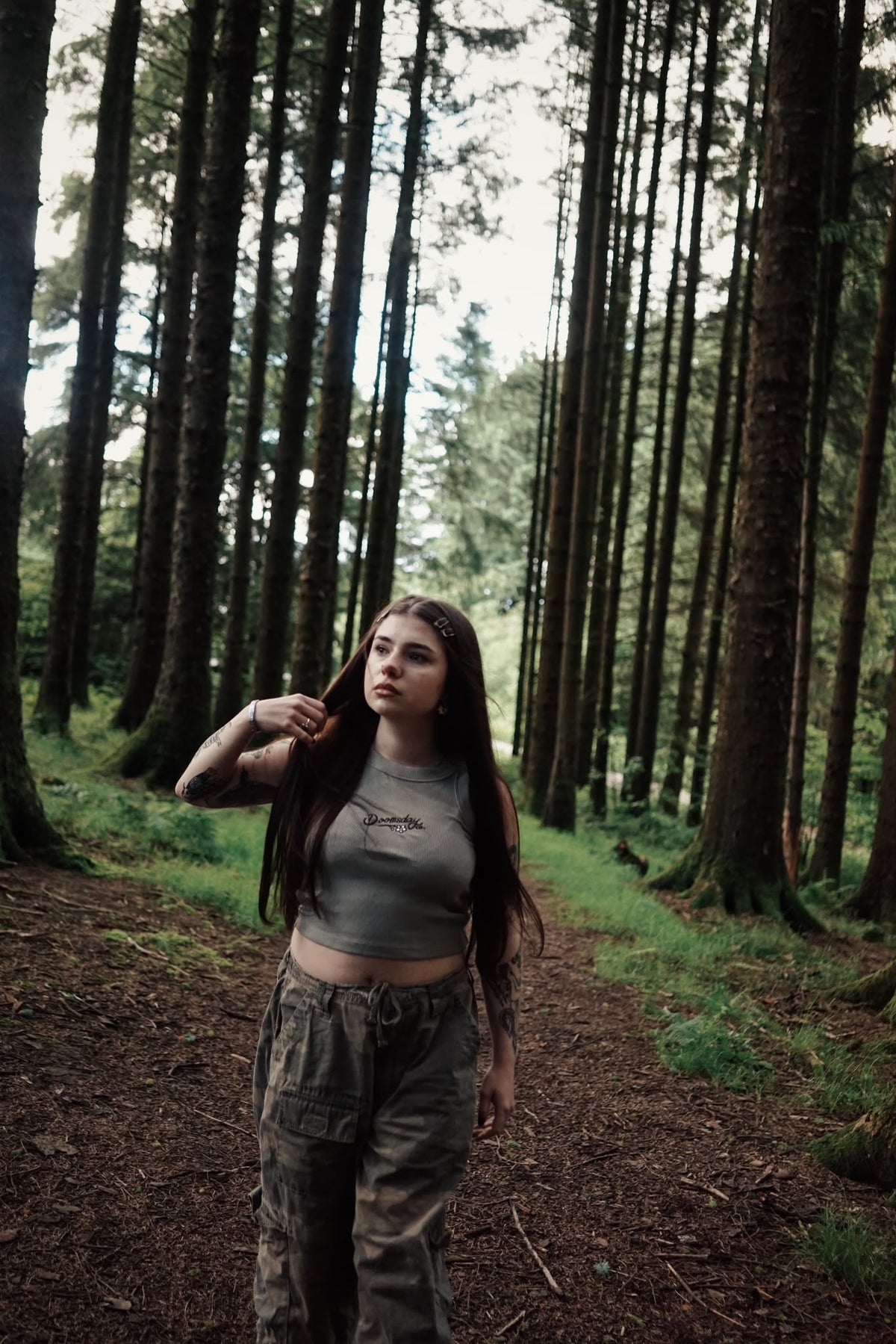 Eucalyptus Doomsday Organic Rib Crop Tank