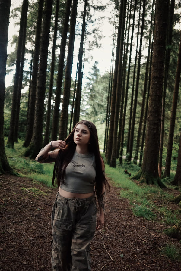 Eucalyptus Doomsday Organic Rib Crop Tank