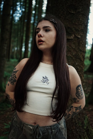Ecru Organic Rib Crop Tank