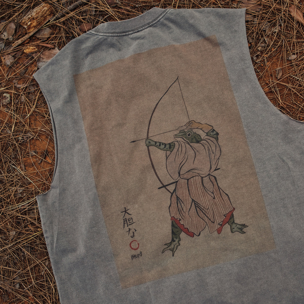 Heavy faded grey Archer Vest