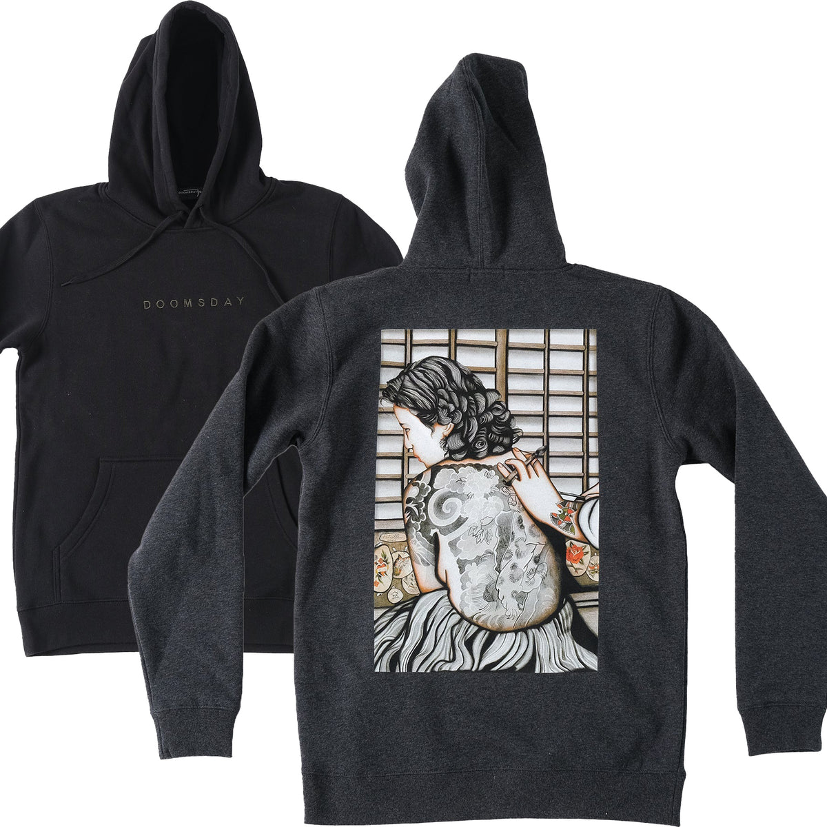 Veronica Donna Di Spalle Charcoal Hoodie