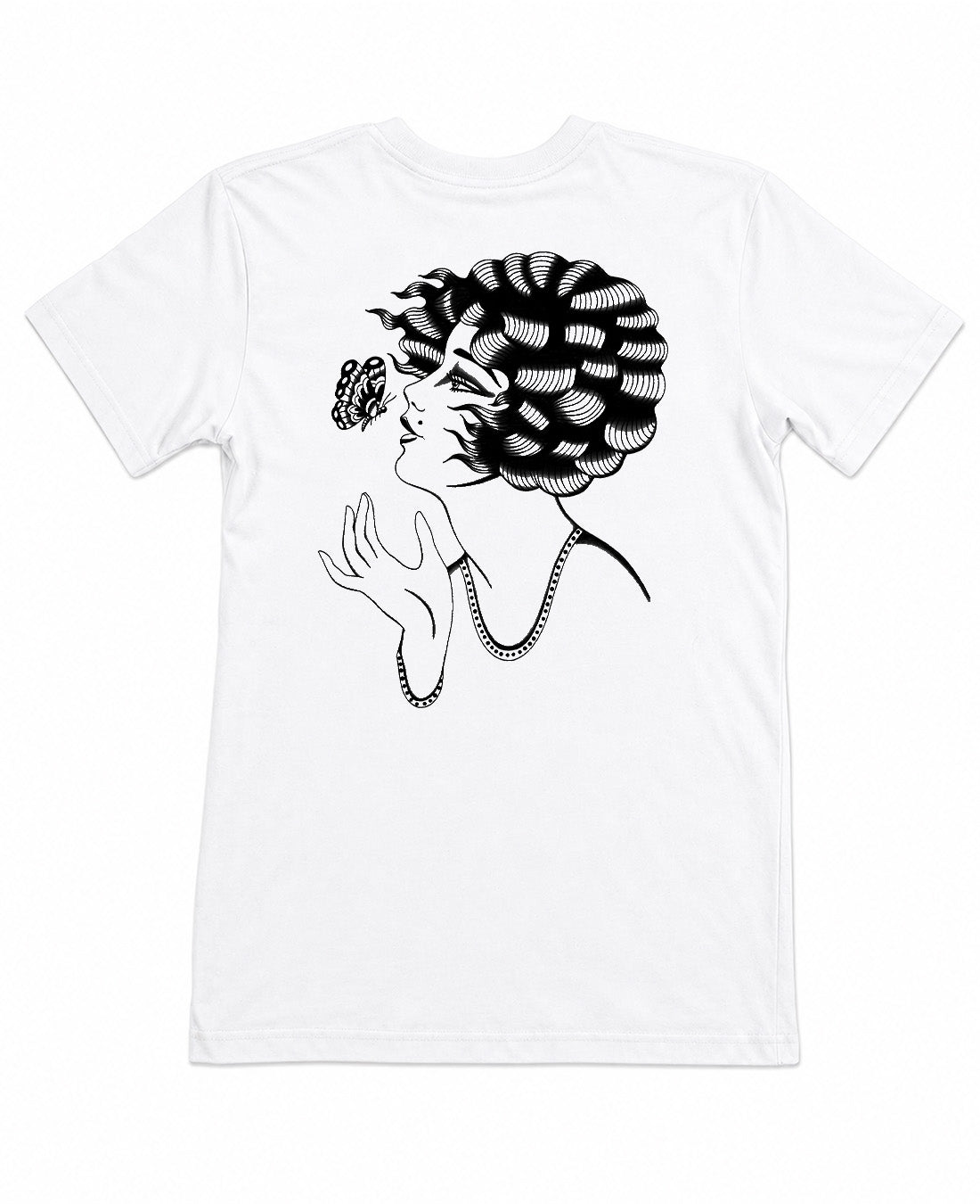 Butterfly Lady White T-Shirt