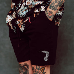 Centipede Black Beach Shorts