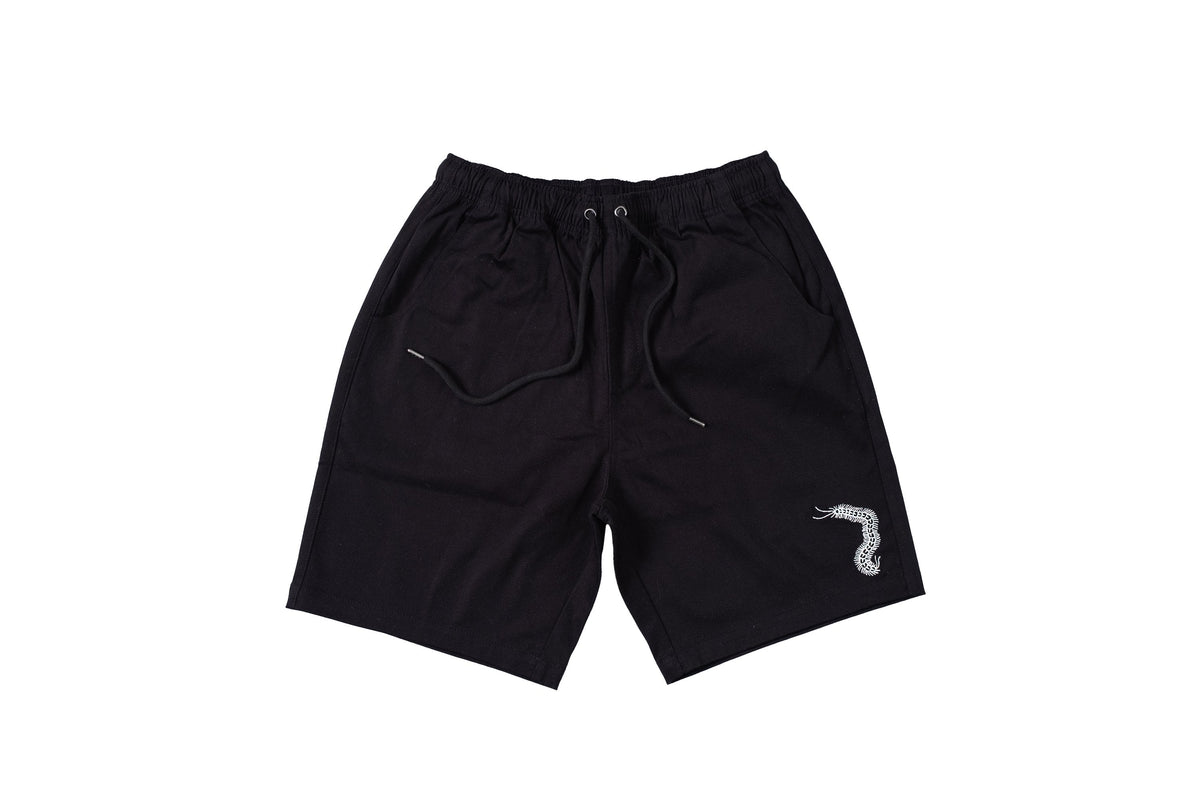 Centipede black walk shorts - doomsdayco black walk shorts