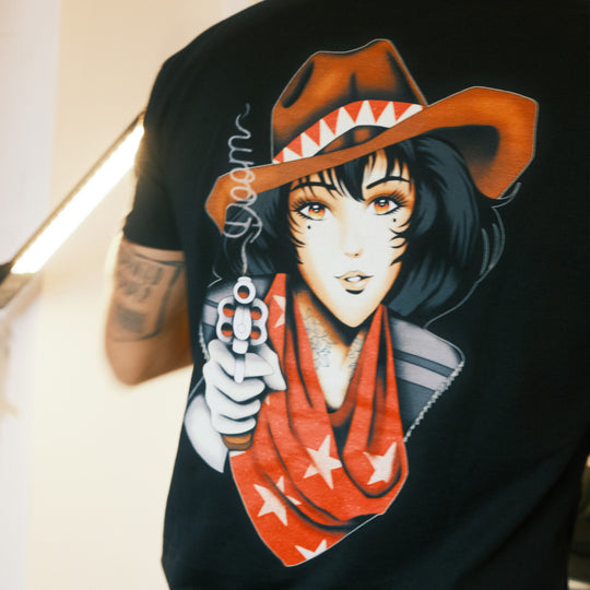 Black 2025 Anime Cowgirl tshirt